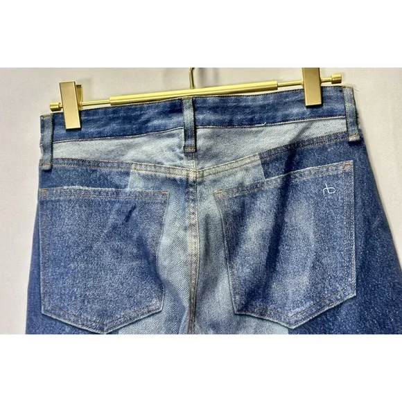 Rag & Bone Nina Miramar patchwork-effect stretch slim-leg pants Sz 25 S NWOT - Picture 4 of 4